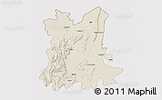Shaded Relief 3D Map of Alwar, cropped outside