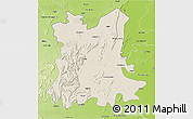 Shaded Relief 3D Map of Alwar, physical outside