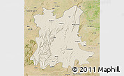 Shaded Relief 3D Map of Alwar, satellite outside