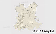 Shaded Relief 3D Map of Alwar, single color outside