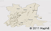 Shaded Relief Panoramic Map of Alwar, cropped outside