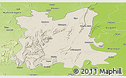 Shaded Relief Panoramic Map of Alwar, physical outside
