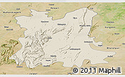 Shaded Relief Panoramic Map of Alwar, satellite outside