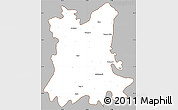 Gray Simple Map of Alwar, cropped outside