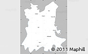 Gray Simple Map of Alwar, single color outside