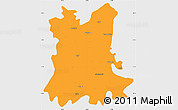 Political Simple Map of Alwar, single color outside
