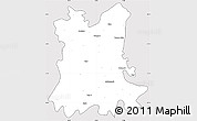 Silver Style Simple Map of Alwar, cropped outside