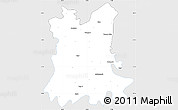 Silver Style Simple Map of Alwar, single color outside