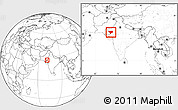 Blank Location Map of Barmer, within the entire country