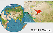 Satellite Location Map of Barmer