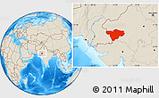 Shaded Relief Location Map of Barmer
