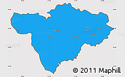 Political Simple Map of Barmer, cropped outside