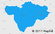 Political Simple Map of Barmer, single color outside