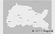Gray 3D Map of Bhilwara, single color outside