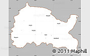 Gray Simple Map of Bhilwara, cropped outside