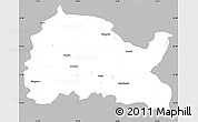Gray Simple Map of Bhilwara, single color outside