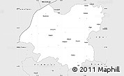 Silver Style Simple Map of Bikaner