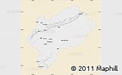 Classic Style Map of Bundi, single color outside