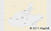 Classic Style 3D Map of Jaipur, single color outside