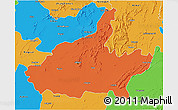 Political 3D Map of Jaipur