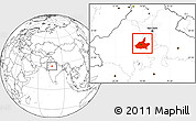 Blank Location Map of Jaipur