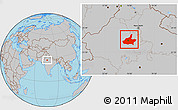 Gray Location Map of Jaipur