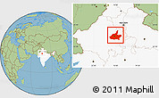 Savanna Style Location Map of Jaipur, highlighted country
