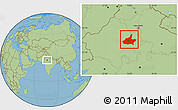 Savanna Style Location Map of Jaipur