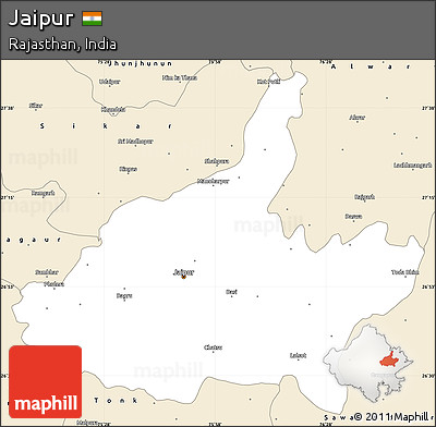 Classic Style Simple Map of Jaipur