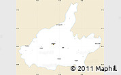 Classic Style Simple Map of Jaipur, single color outside