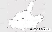 Silver Style Simple Map of Jaipur, cropped outside