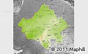 Physical Map of Rajasthan, desaturated