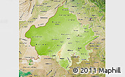 Physical Map of Rajasthan, satellite outside