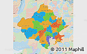 Political Map of Rajasthan, lighten