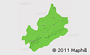 Political 3D Map of Sawai Madhopur, cropped outside