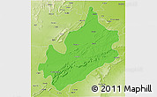 Political 3D Map of Sawai Madhopur, physical outside