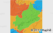 Political 3D Map of Sawai Madhopur