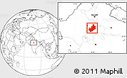 Blank Location Map of Sawai Madhopur