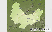 Physical Map of Sikar, darken