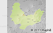 Physical Map of Sikar, desaturated