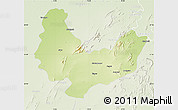 Physical Map of Sikar, lighten