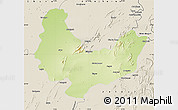 Physical Map of Sikar, shaded relief outside