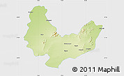 Physical Map of Sikar, single color outside