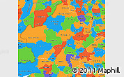 Political Simple Map of Rajasthan