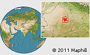 Satellite Location Map of Tonk