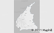 Gray 3D Map of Udaipur, single color outside