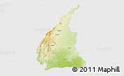 Physical 3D Map of Udaipur, single color outside