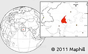 Blank Location Map of Udaipur