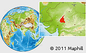 Physical Location Map of Udaipur