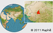 Satellite Location Map of Udaipur